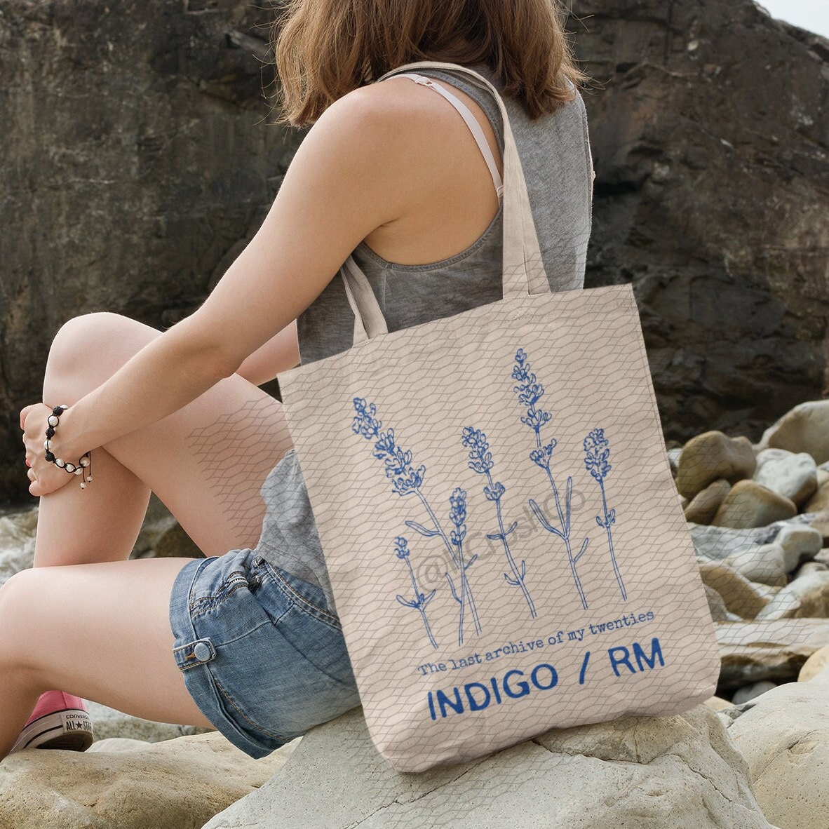 Indigo RM Tote Bag: the Last Archive of My Twenties, Kpop Fan Gift