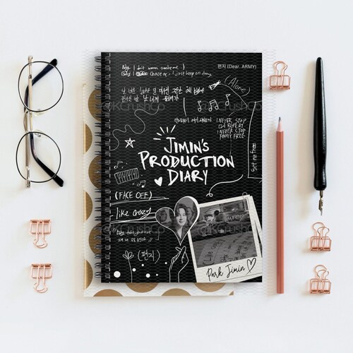 Jimin Production Diary Notebook: BTS Merch, Kpop Fan Gift, Jimin