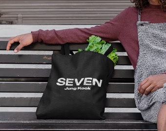 Jungkook Seven Tote Bag: Minimalist Bts Merch, Kpop Fan Gift - Etsy