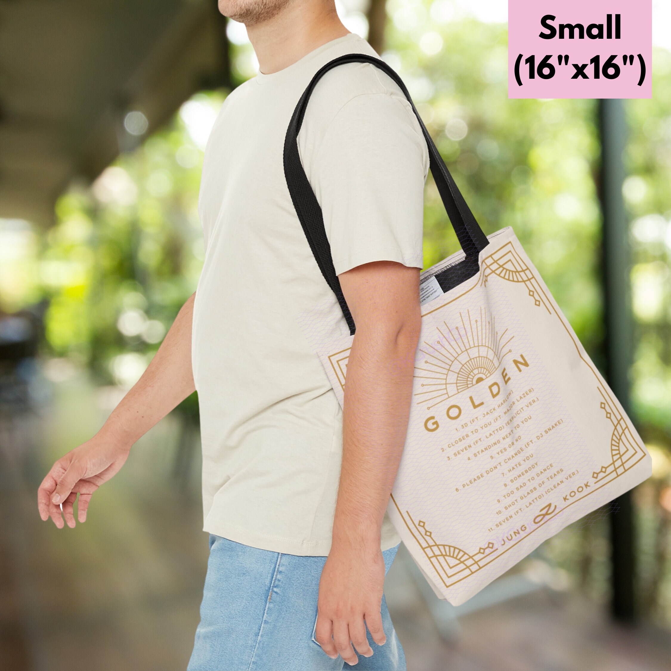 Jungkook Golden Album Tote Bag: Kpop Fan Gift, BTS Merch, JK Bag