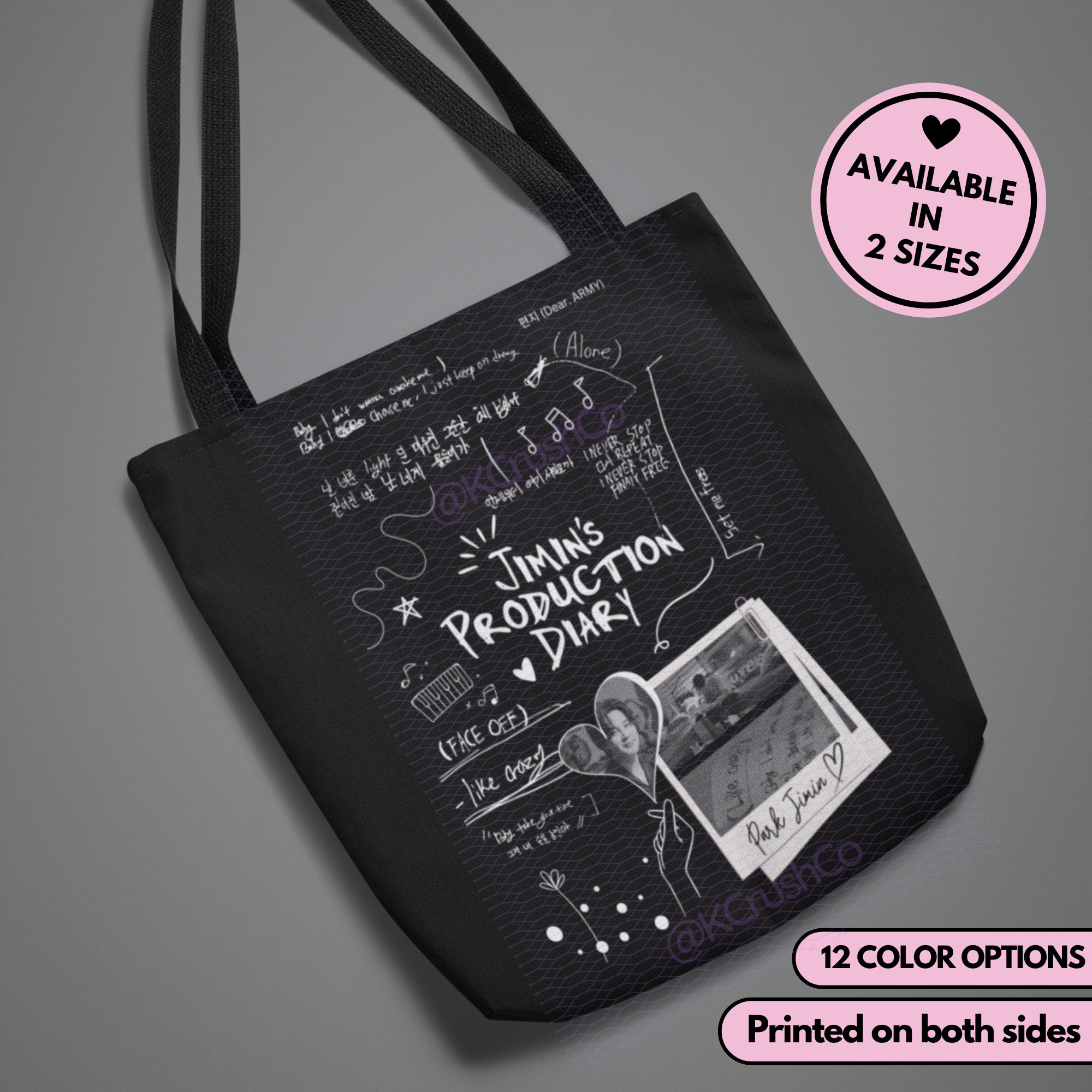 Bts Jimin Tote Bag - Etsy