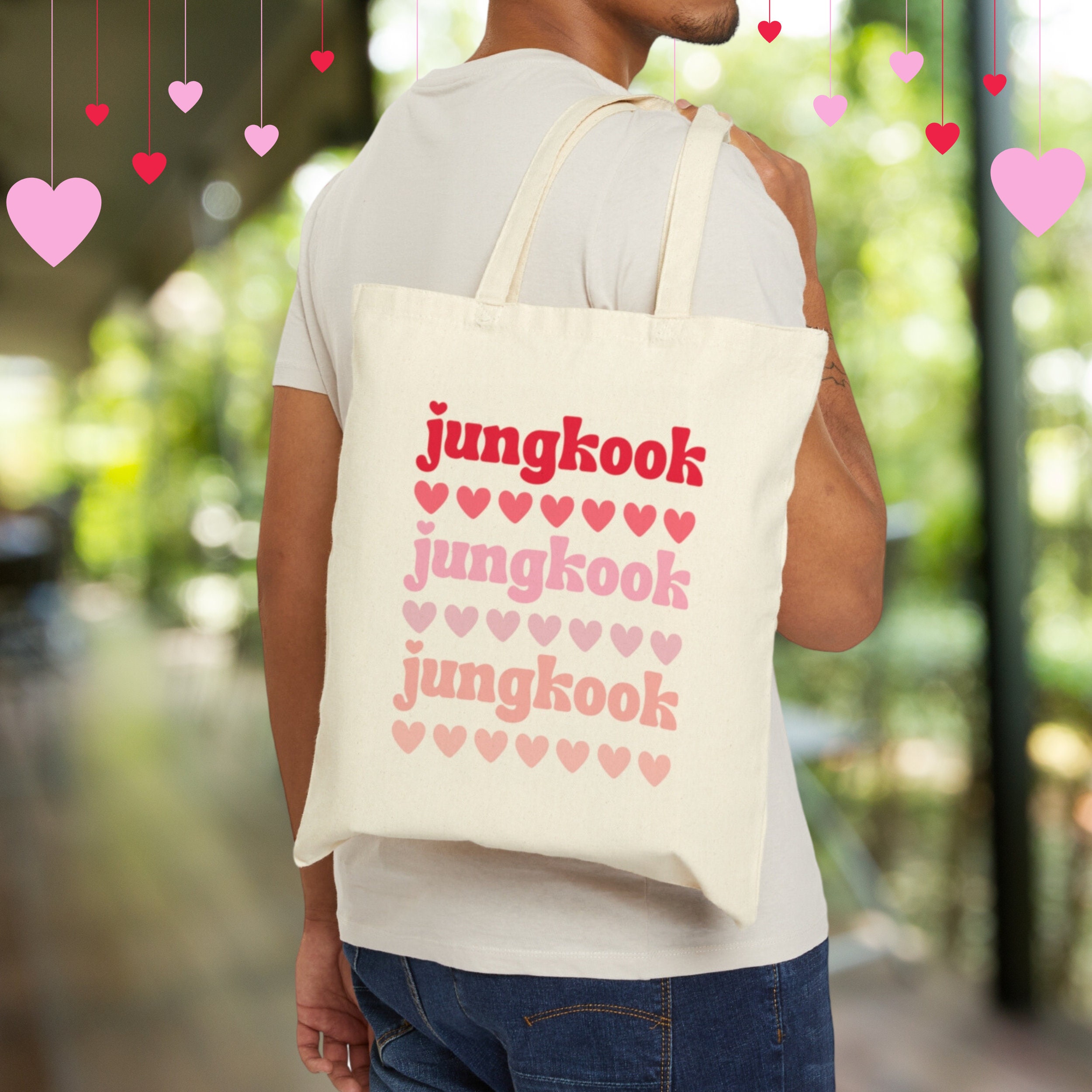 BTS Jungkook Tote Bag: Bts Merch, Kpop Fan Gift - Etsy