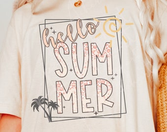 Hello Summer Png, Hello Summer, Summer Png, Summer, Summer Shirt, Sunshine On My Mind, Summer Vibes, Summer Digital Download, Beach