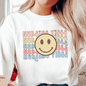 Nursing Vibes Png, Nursing Vibes, Smiley Face Png, Smiley Face, Nurse Png, Nurse Shirt, Nurse Sublimation, ER Nurse, RN Png, Nurse Vibes, RN