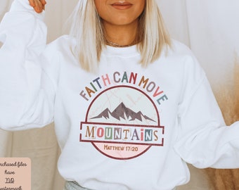 Faith PNG, Christian PNG, Faith Can Move Mountains Png, Christian Quote Png for Sublimation, Religious PNG, Bible Verse Png, Jesus Png