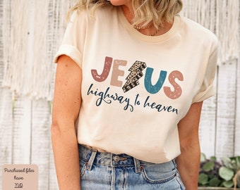 Jesus Highway To Heaven PNG, Jesus Png, Jesus Highway To Heaven, Jesus Shirt, Lightning Bolt, Leopard Png, Christian Png, God Png, Jesus
