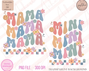 Mama and Mini Png, Mama and Mini, Mama Floral Png, Mama PNG, Mini Png, Mama, Mom Png, Mama Png Designs, Retro Mama Png, Mommy and Me, Mini