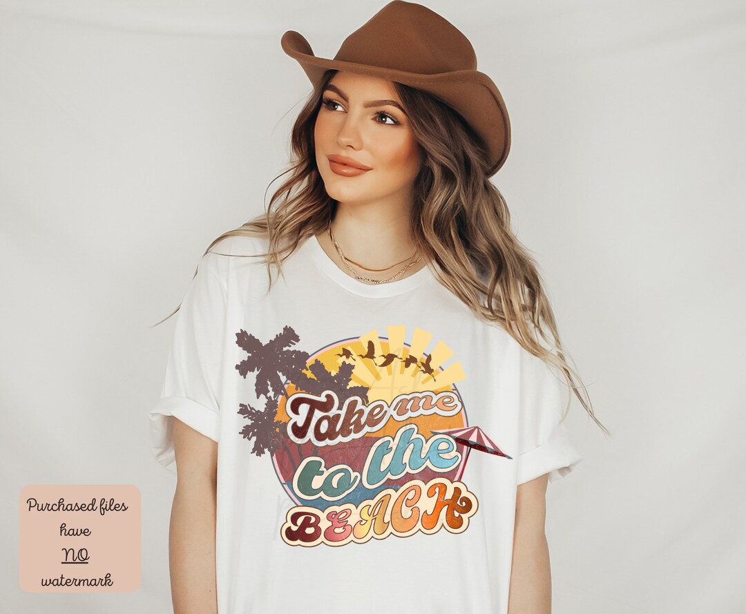 Take Me to the Beach Png, Summer PNG Tshirt Design, Summer Retro PNG ...