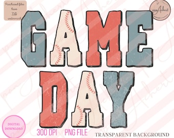 Grunge Game Day Png, Gameday PNG, Game Day Baseball, Gameday Distressed, Game Day Baseball Png, Baseball Png, Baseball, Game Day, Gameday