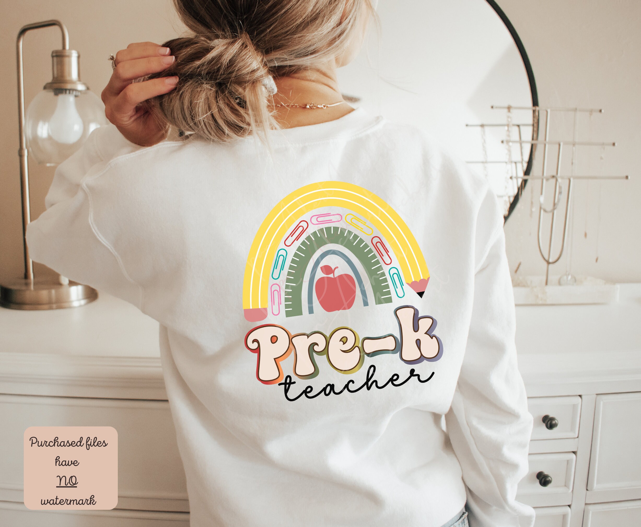 Pre-k Teacher Png, Teacher Png, Teacher Rainbow PNG, Teacher PNG for