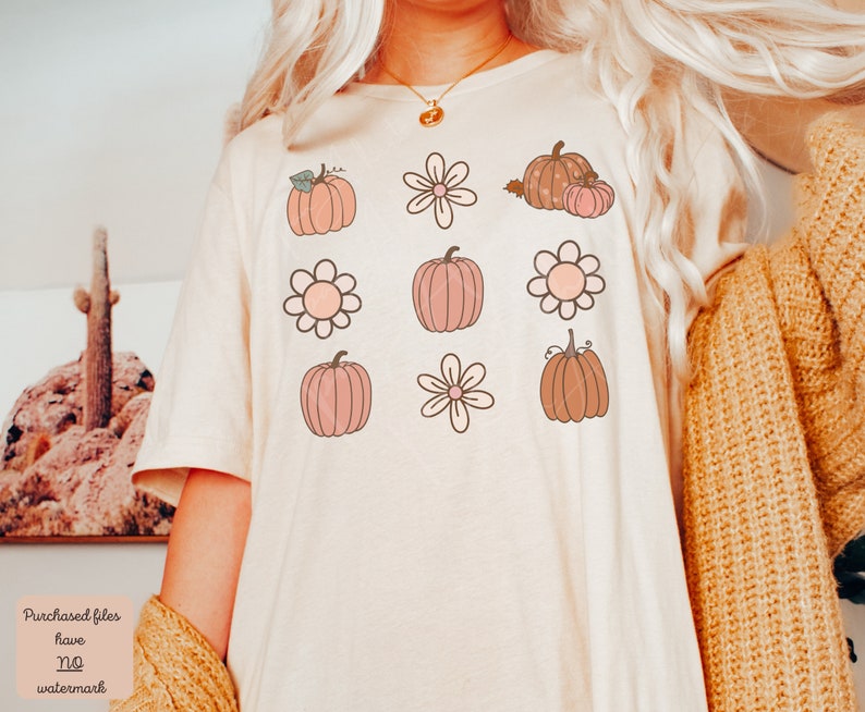 Boho höst PNG, glad höst, hej höst PNG, pumpakrydda PNG, läskiga vibbar, halloween PNG, pumpa PNG, höst PNG, pumpor PNG, thanksgiving bild 8