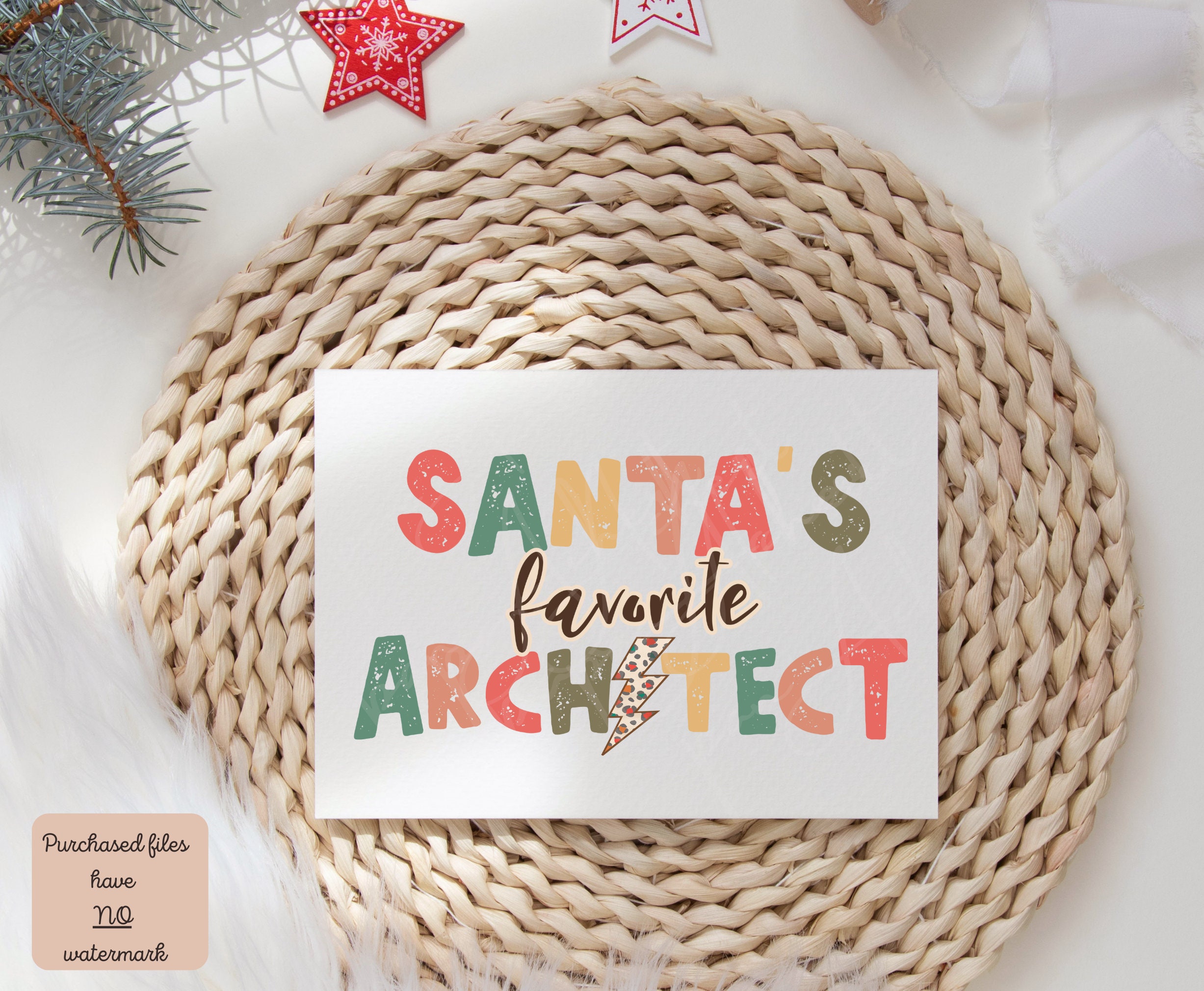 Santa's Favorite Architect PNG, Architect PNG, Architect Christmas ...