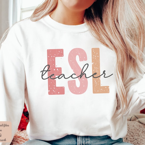 esl Teacher Png, esl Teacher, Teacher Shirt, Teacher Gifts, Teacher Png, Teacher, ESOL Teacher, ESL Teacher Png for Sublimation,Teachers PNG