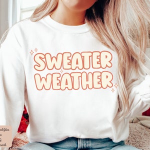 Sweater Weather Png, Sweater Weather, Fall Png, Fall, Sweater, Retro Fall Png, Retro Fall
