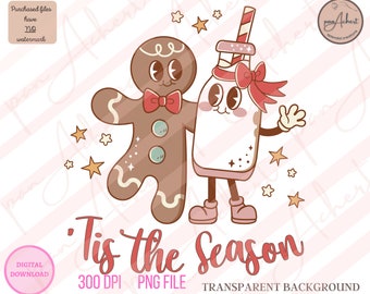 Tis The Season Png, Tis The Season, 'Tis The Season Png, Kerstmis PNG, Retro Kerstmis, Kerstmis, Kerstcadeau, Vrolijk Kerstfeest