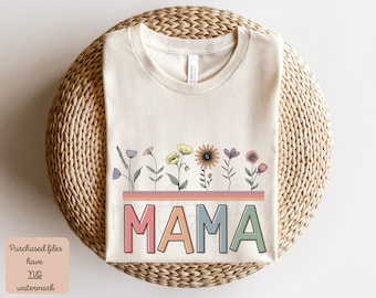 Mama Png, Mama PNG para sublimación, Mama Floral PNG, Mom Png, Día de la Madre Png, Mama Png Descarga digital, Mama camiseta, Floral Mama Png