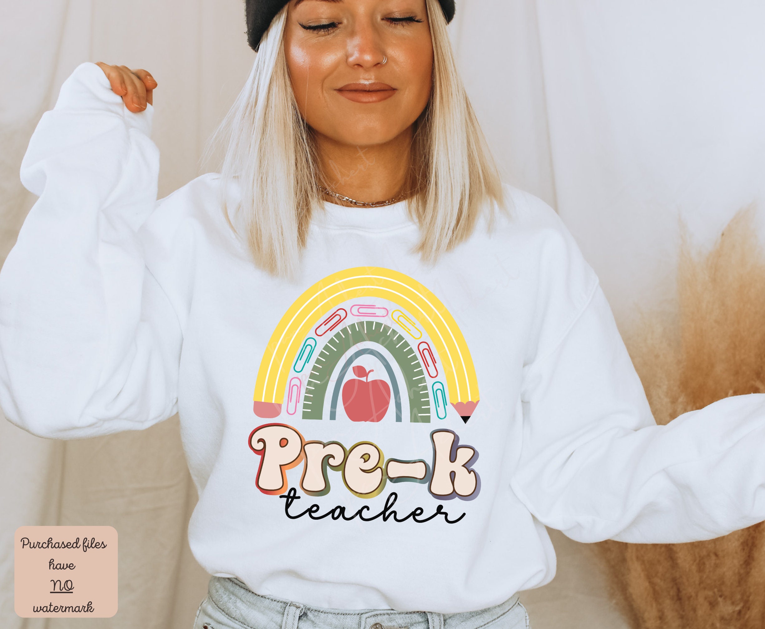 Pre-k Teacher Png, Teacher Png, Teacher Rainbow PNG, Teacher PNG for