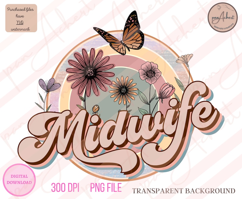 Midwife Png, Midwife, Midwifery, Midwife Gift, Midwife Student, CPM, Certified Professional Midwife, Student Midwife, Future Midwife image 1