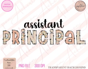 Assistant Principal PNG, Assistant Principal Sublimation PNG, Assistant Principal Doodle Font, Teaching Shirt Png Design, Digital Download
