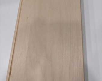 Solid Wood Book (Unpainted / New; Very High Quality; 12" x 7" x 1.5")