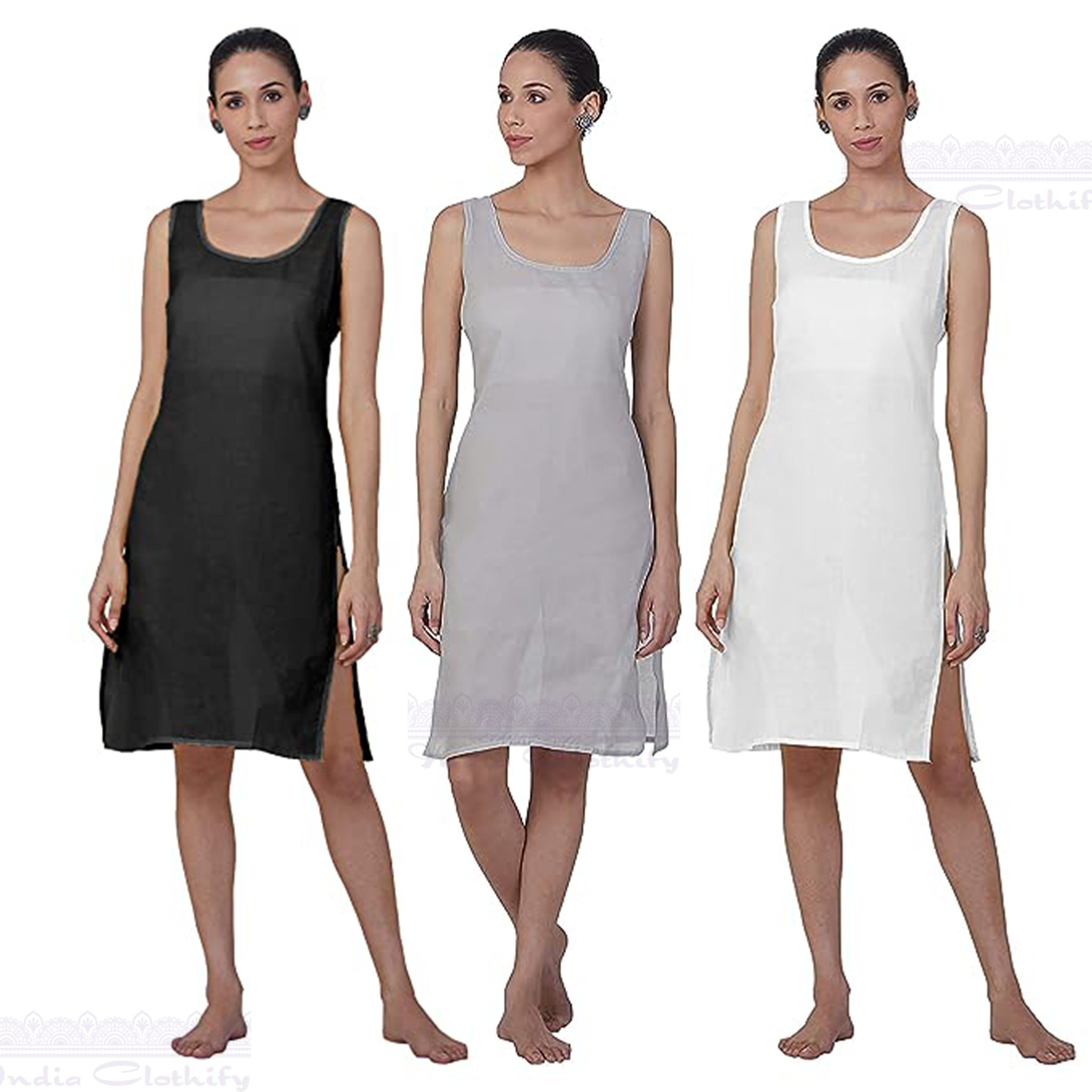 Full Slip, Cotton Slip Full Length, Maxi White Underdress, Maxi Slip, White  Cotton Slip Dress, Black Slip Dress, Full Length Cotton Slip 