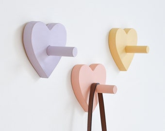 Love Heart Wall Hook: Baby Girl Nursery Decor, Storage & Coat Hook
