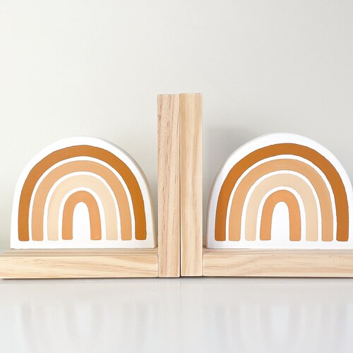 Boho Rainbow Bookends Kids Nursery Decor Baby Shower Gift Etsy Australia