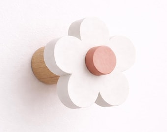 Daisy Wall Hook: Flower Nursery Decor, Kids Coat Hook, Baby Girl