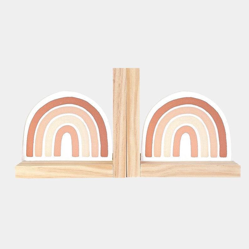Boho Blush Pink Rainbow Bookends Kids Nursery Decor Baby Etsy