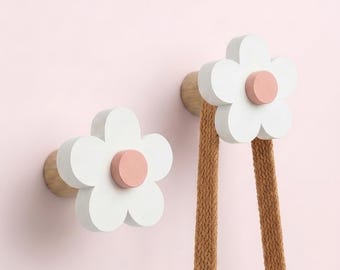 Daisy Wall Hook: Flower Nursery Decor, Kids Coat Hook, Baby Girl