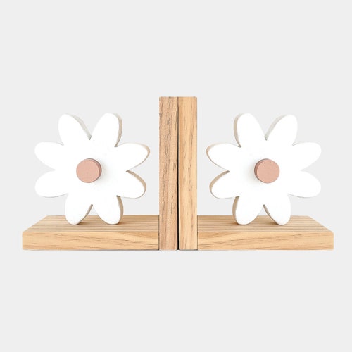 Daisy Bookends for Kids Pink Baby Girl Nursery Decor Etsy