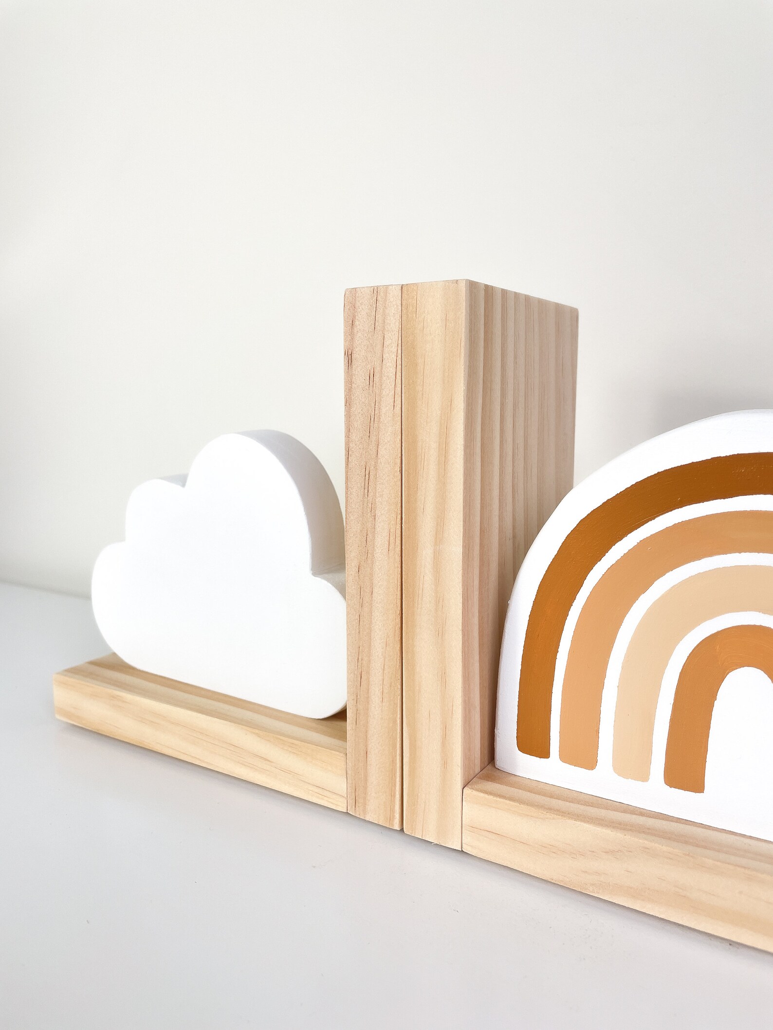 Boho Rainbow & Cloud Bookends for Kids Nursery Decor Baby Etsy