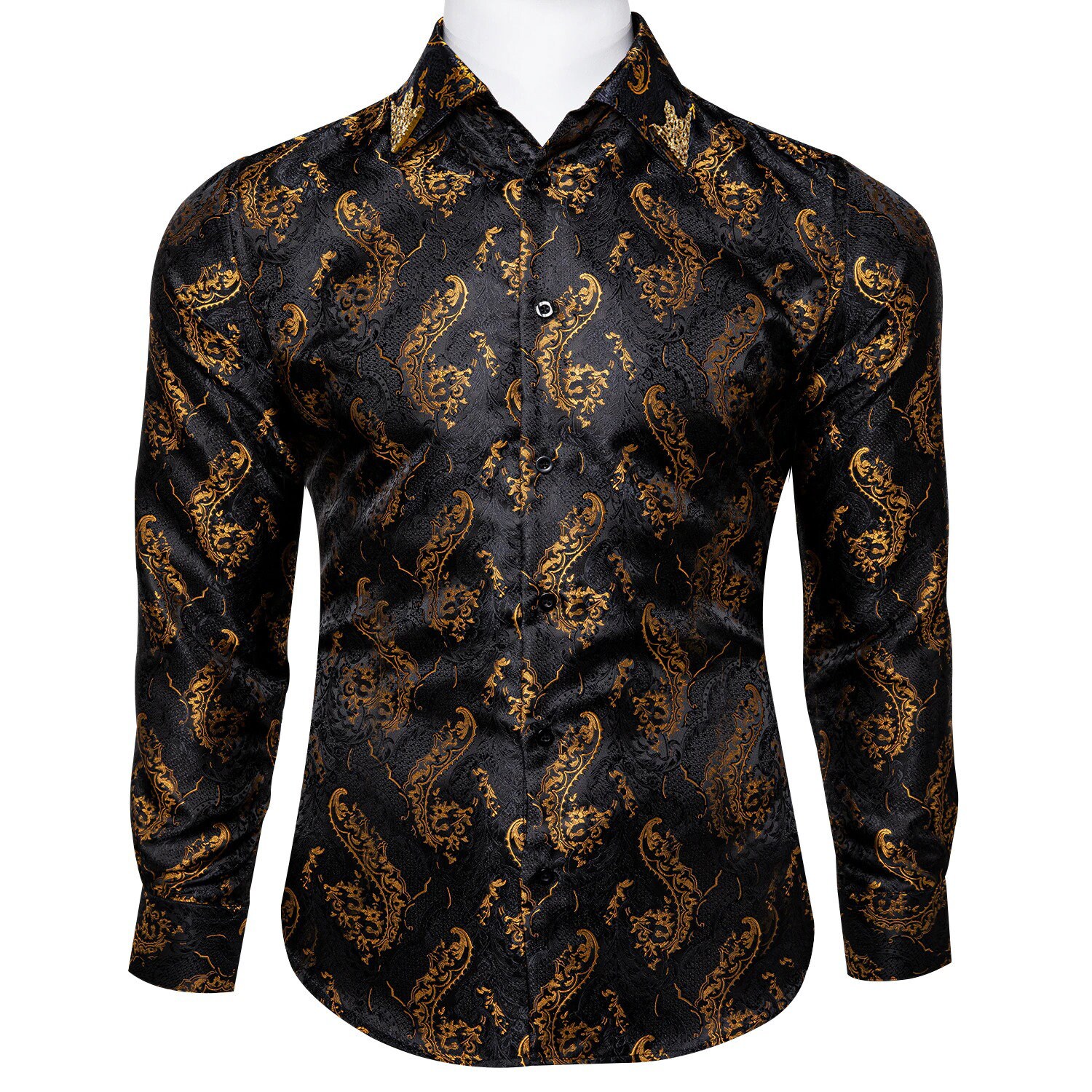 SHT62 Men's black business dress shirts / Casual long Etsy