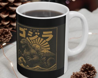 Tazza Godzilla Accent Kaiju Vintage Great Wave / Tazza in ceramica