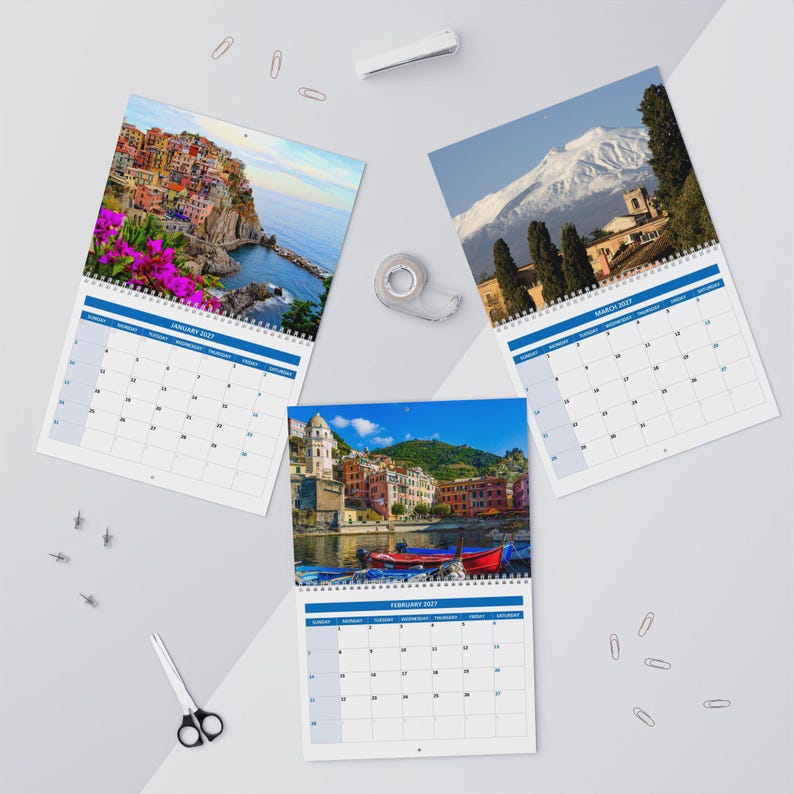 2027 Italy Wall Calendar Photography European Vacation Gift Souvenir - Etsy