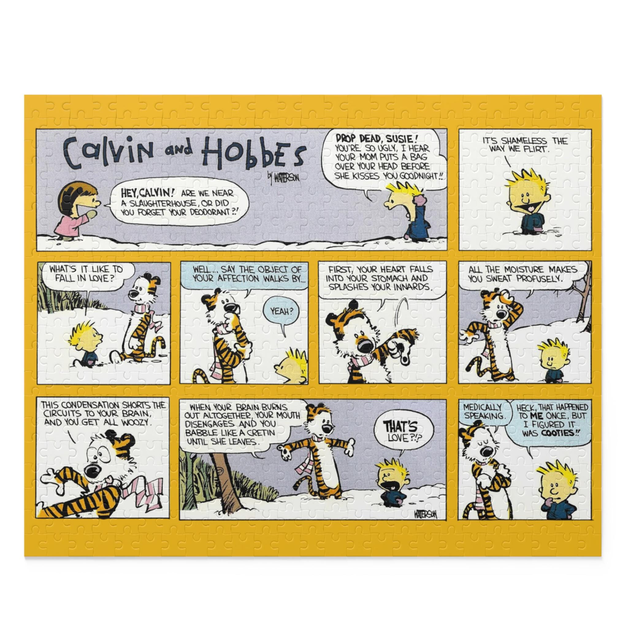Calvin and Hobbes Comic Strip Puzzle 500-piece - Etsy