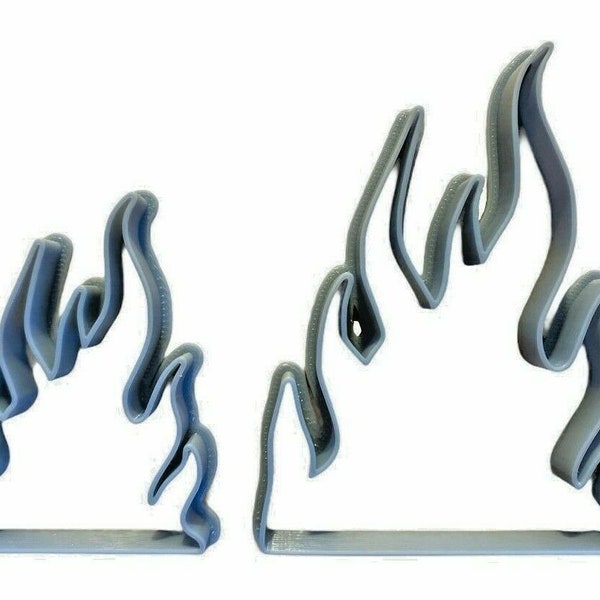 Set of 2 x FIRE FLAMES Biscuit Cookie or Fondant Cutters Sugarcraft Icing Cake