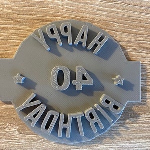 40th Happy Birthday Fondant Icing Cupcake Cake Cookie Embosser Stamp