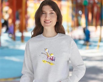 Calvin and Hobbes comic strip Embroidery Sweatshirt