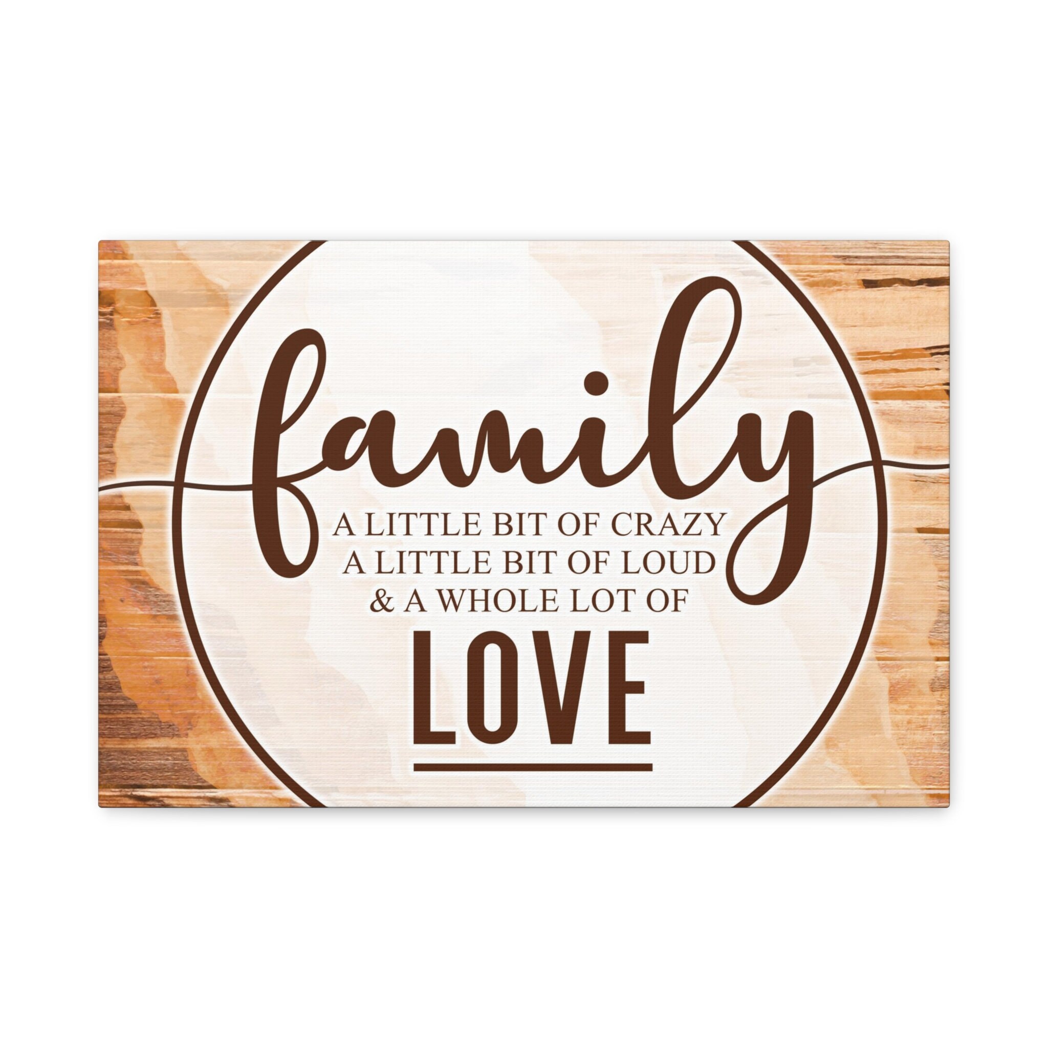Family Love Wall Art Wooden Textured Canvas With Etsy