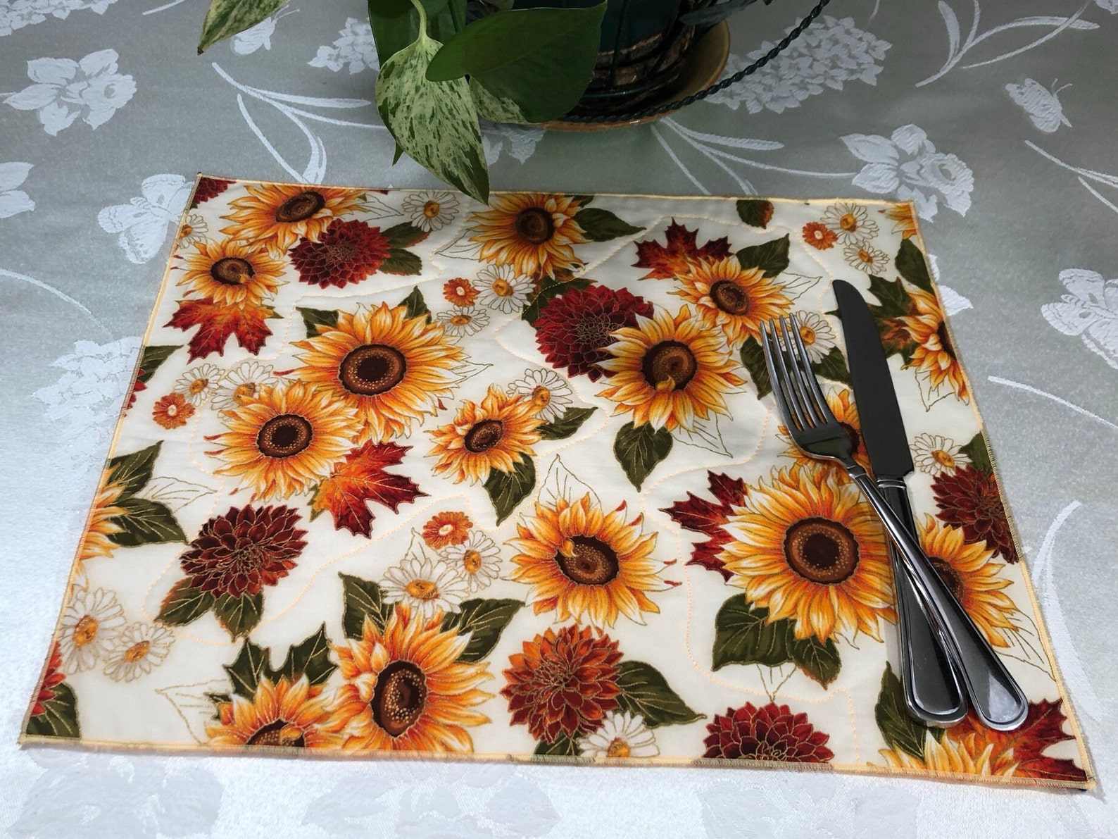 Sets Sunflower PlacematsSets of 2 Etsy