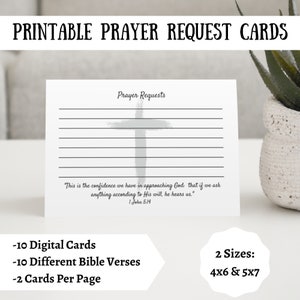 Printable Prayer Request Cards - Bible Verse Cards - Prayer Ministry Supplies - Prayer Request Cards - Mens Ministry - Prayer Cards