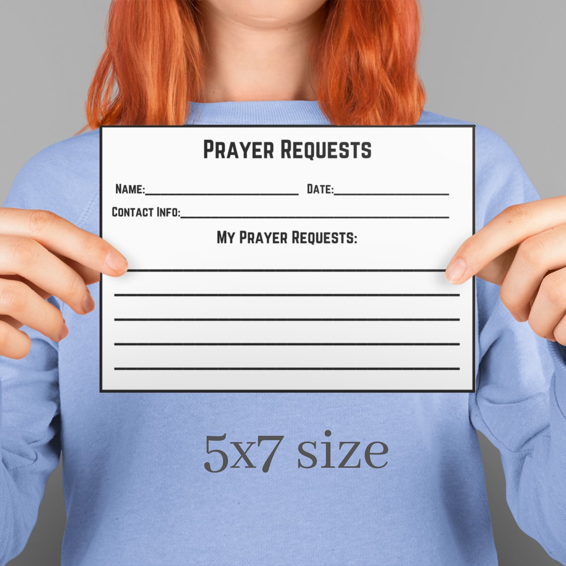 Prayer Request Card Printable Prayer Request Cards Simple Etsy