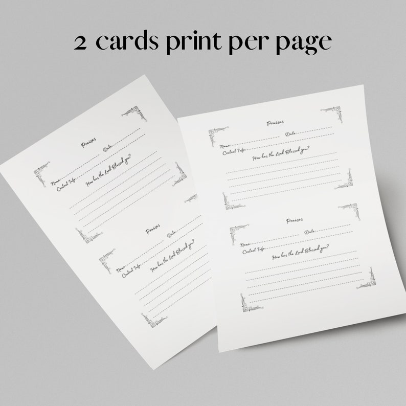 Praise Cards Example Printable Prayer Praise Cards – Bible Study, Small Group (digital ...