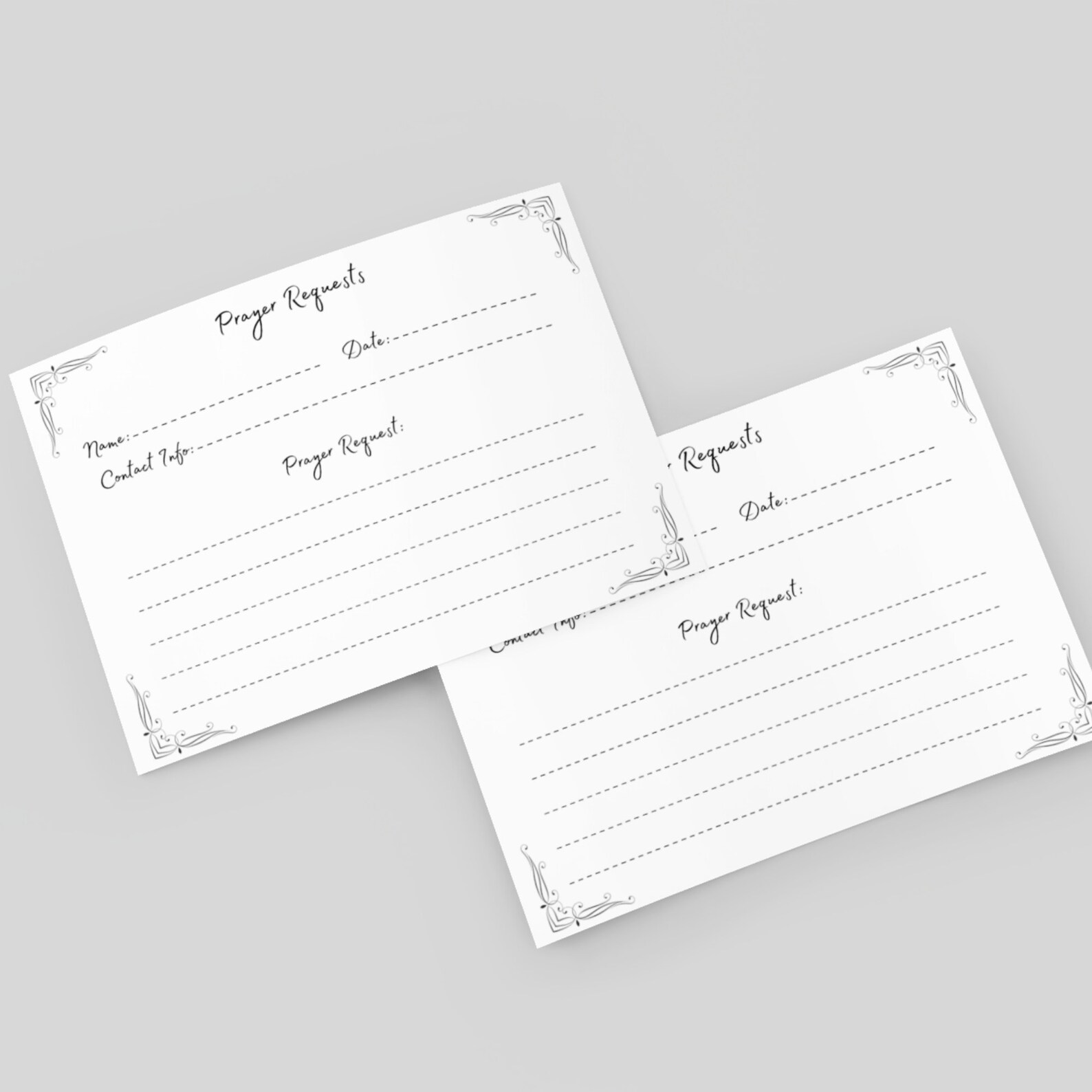 Prayer Request Card Bible Study Small Group Supplies Printable Prayer