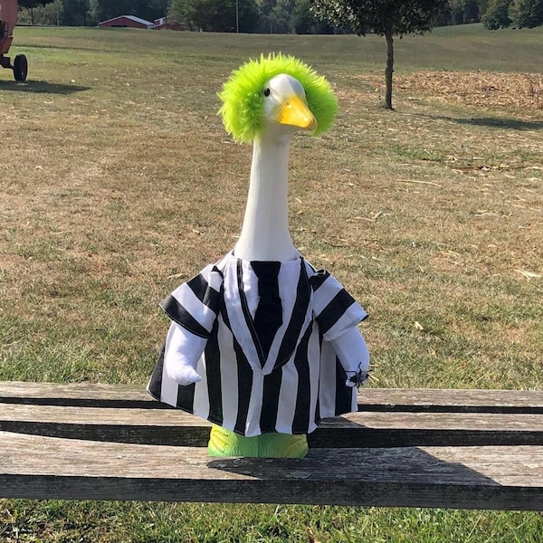 Ghost with the Most Halloween Costume for 23-28 Inch (Large) Concrete or Plastic Lawn Goose/Duck