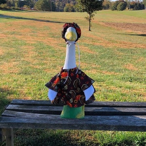 Thanksgiving Turkey Trot Outfit for 23-28 Inch (Large) Concrete or Plastic Lawn Goose/Duck