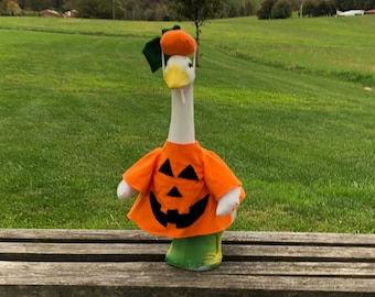 Jack o Lantern Costume Outfit for 23-28 Inch (Large) Concrete or Plastic Lawn Goose/Duck