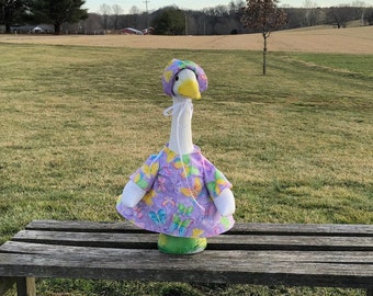 Pastel Glitter Summer Butterfly Outfit for 23-28 Inch (Large) Concrete or Plastic Lawn Goose/Duck