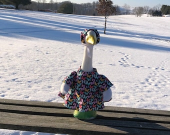 Pop Art Butterfly Outfit for 23-28 Inch (Large) Concrete or Plastic Lawn Goose/Duck